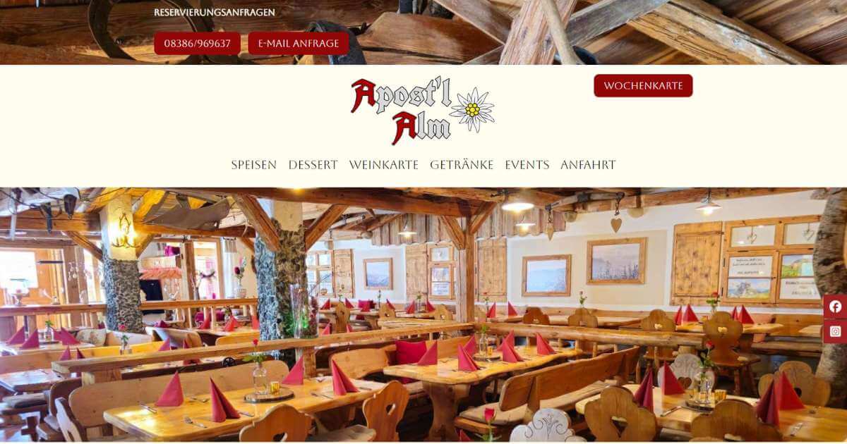 Restaurant Apost´l Alm in Oberstaufen